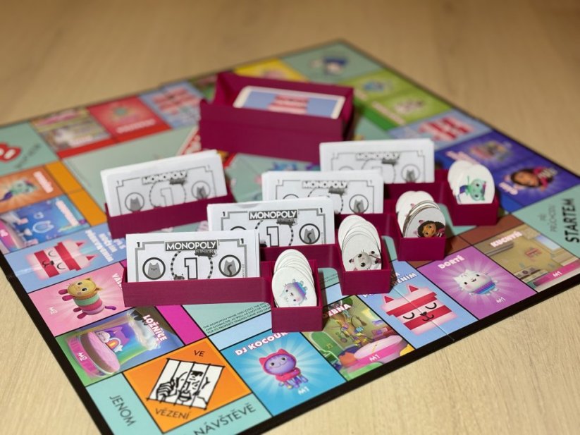 Insert organizér pro Monopoly Junior – Gábinin kouzelný domek (Gabby's Dollhouse)
